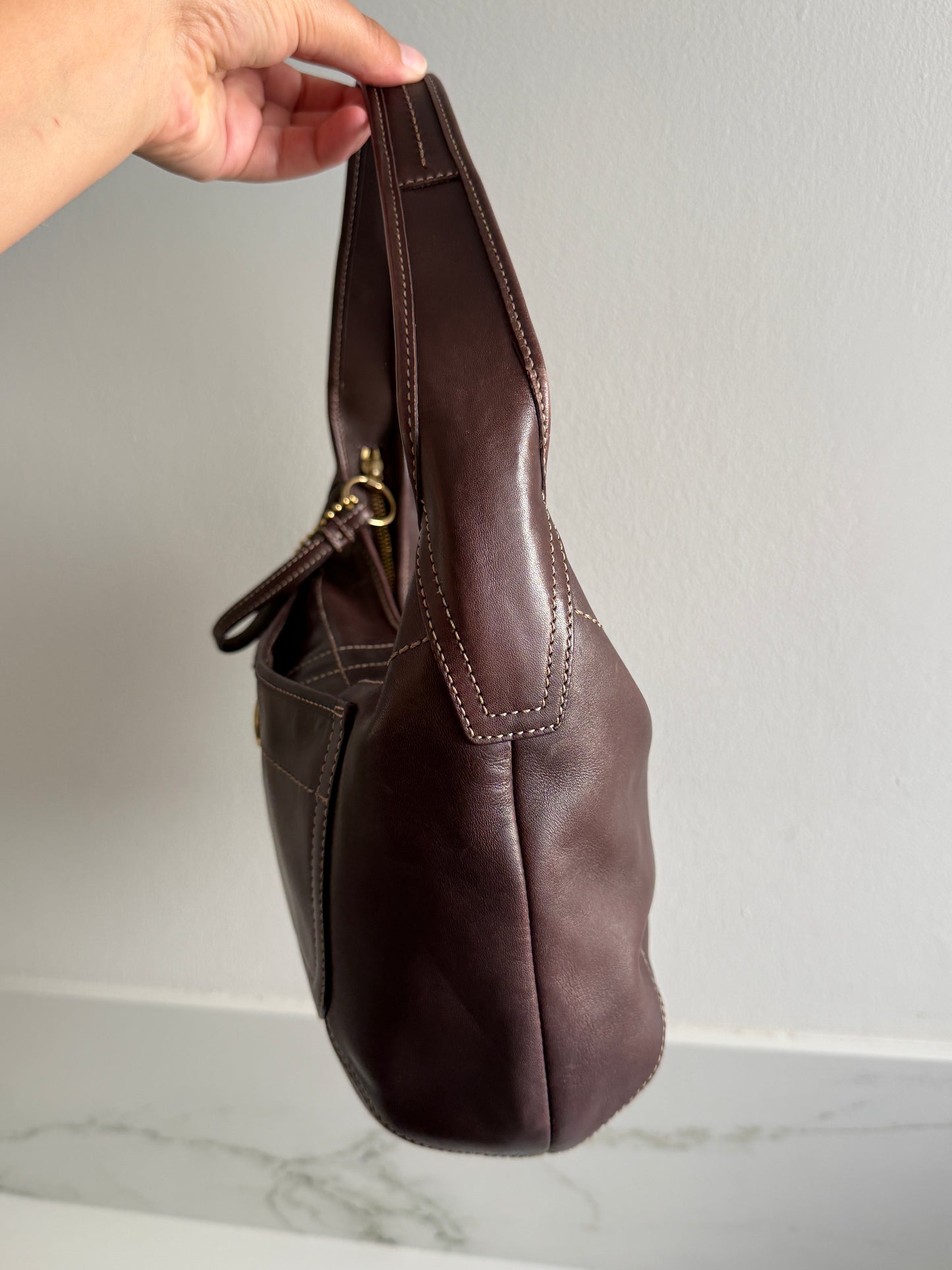 Coach Ergo Brown Leather Shoulder Bag
