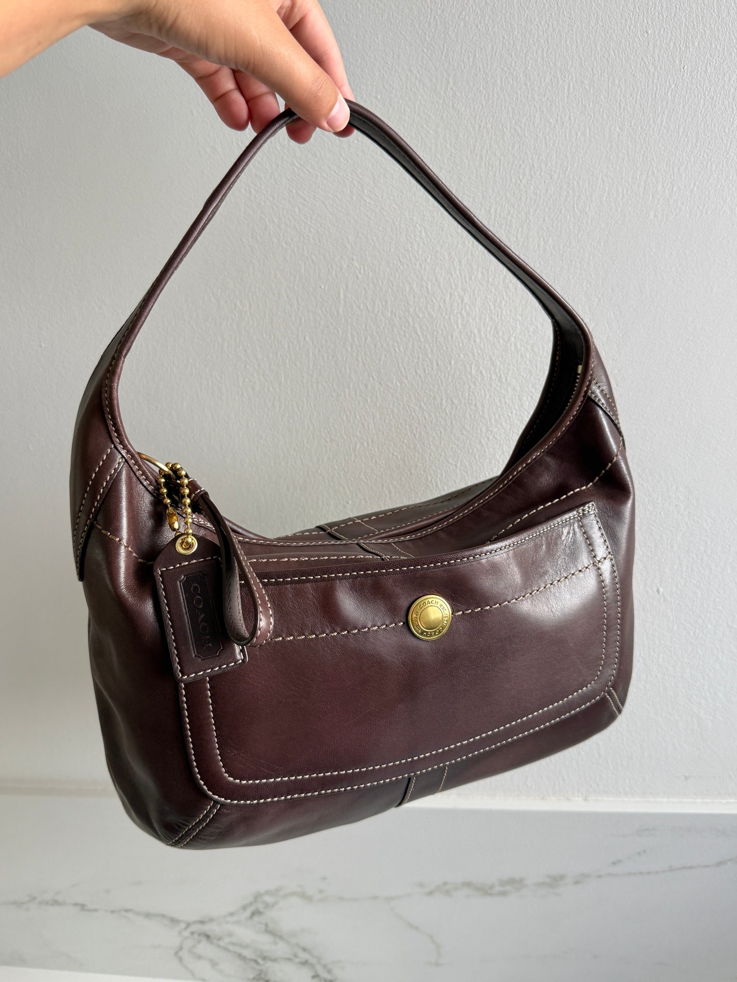 Coach Ergo Brown Leather Shoulder Bag
