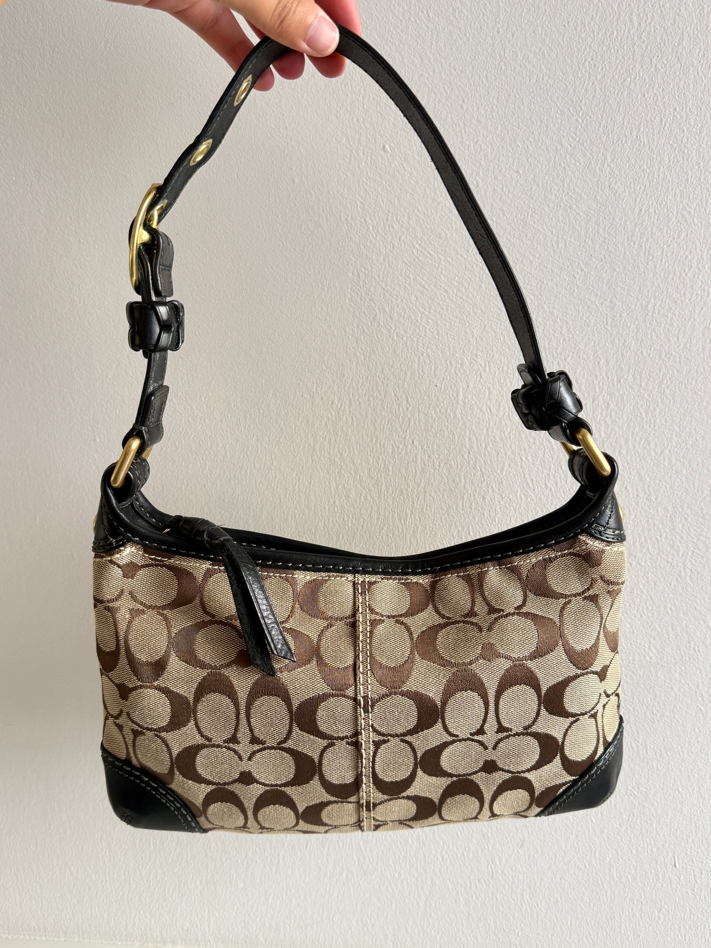 Coach Bleecker Signature Shoulder Bag