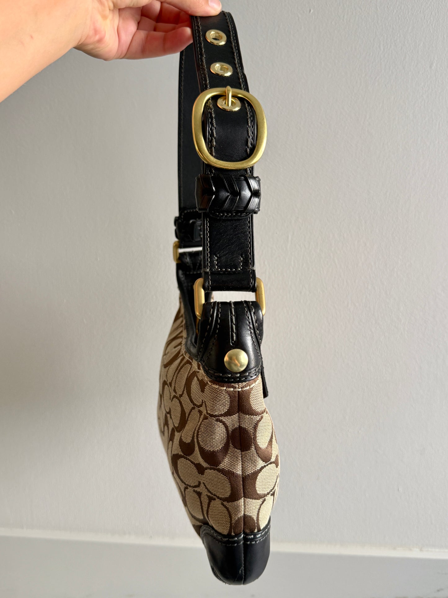 Coach Bleecker Signature Shoulder Bag