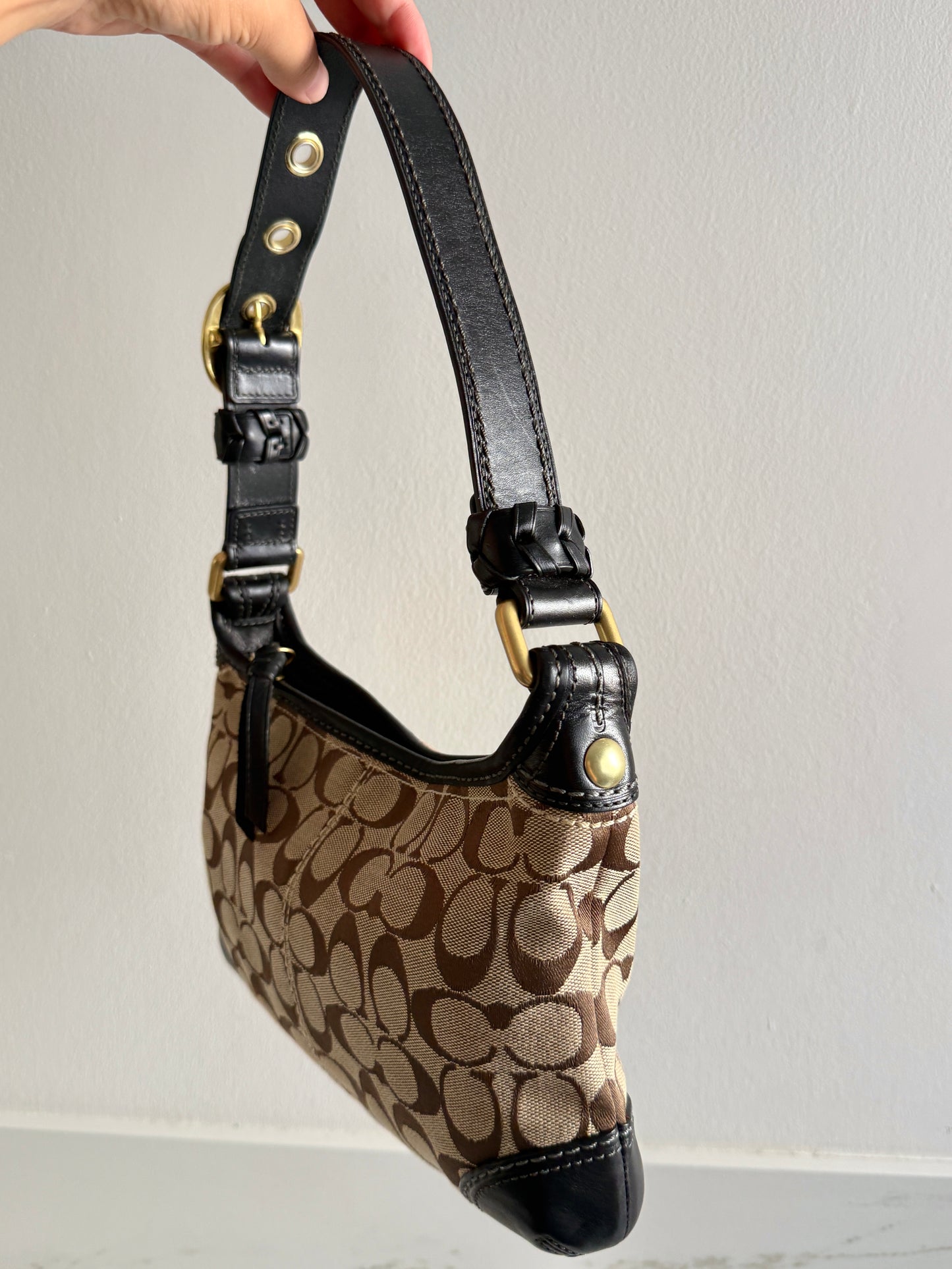Coach Bleecker Signature Shoulder Bag