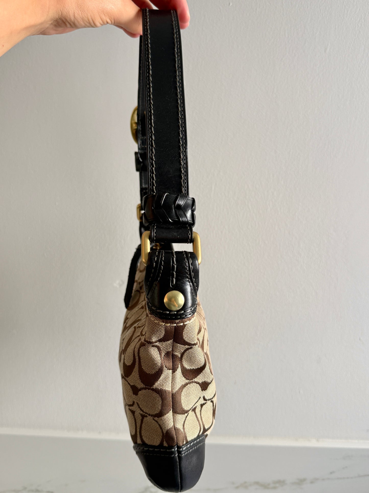 Coach Bleecker Signature Shoulder Bag