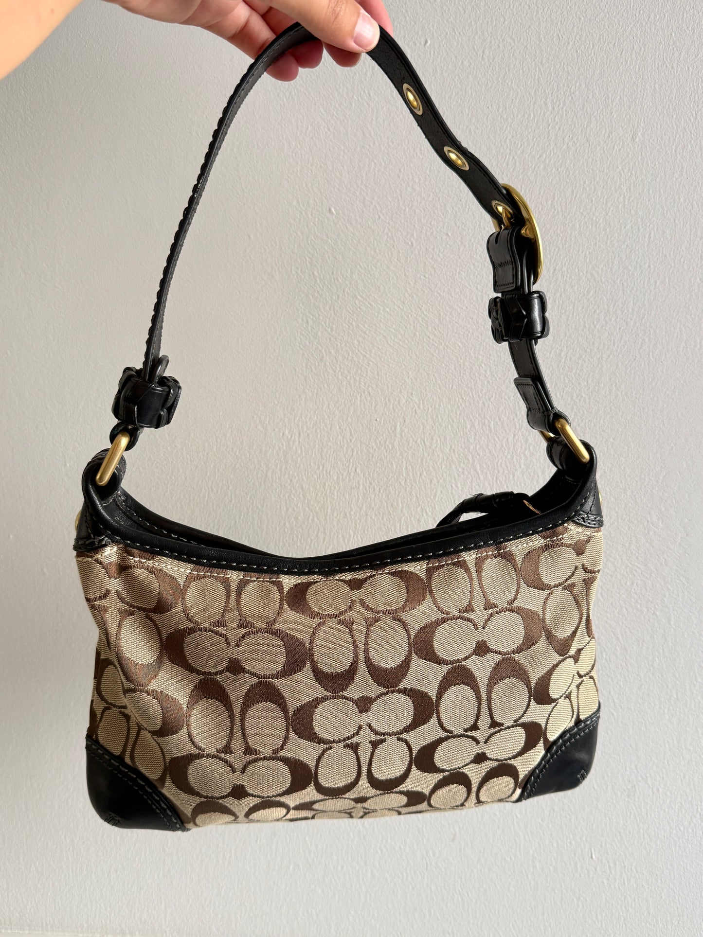 Coach Bleecker Signature Shoulder Bag